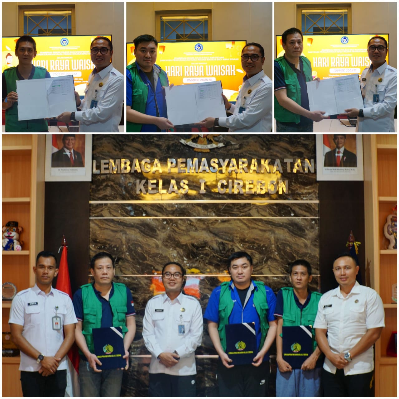 GemaMadani.com - 3 Warga Binaan Lapas Kelas l Cirebon Mendapat Remisi di Hari Waisak 2025