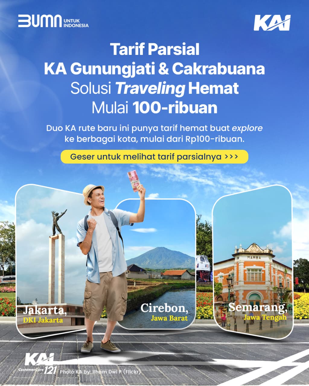 GemaMadani.com - Perjalanan Bisa Lebih Hemat dan Fleksibel, KAI Berlakukan Tarif Parsial KA Cakrabuana dan KA Gunungjati