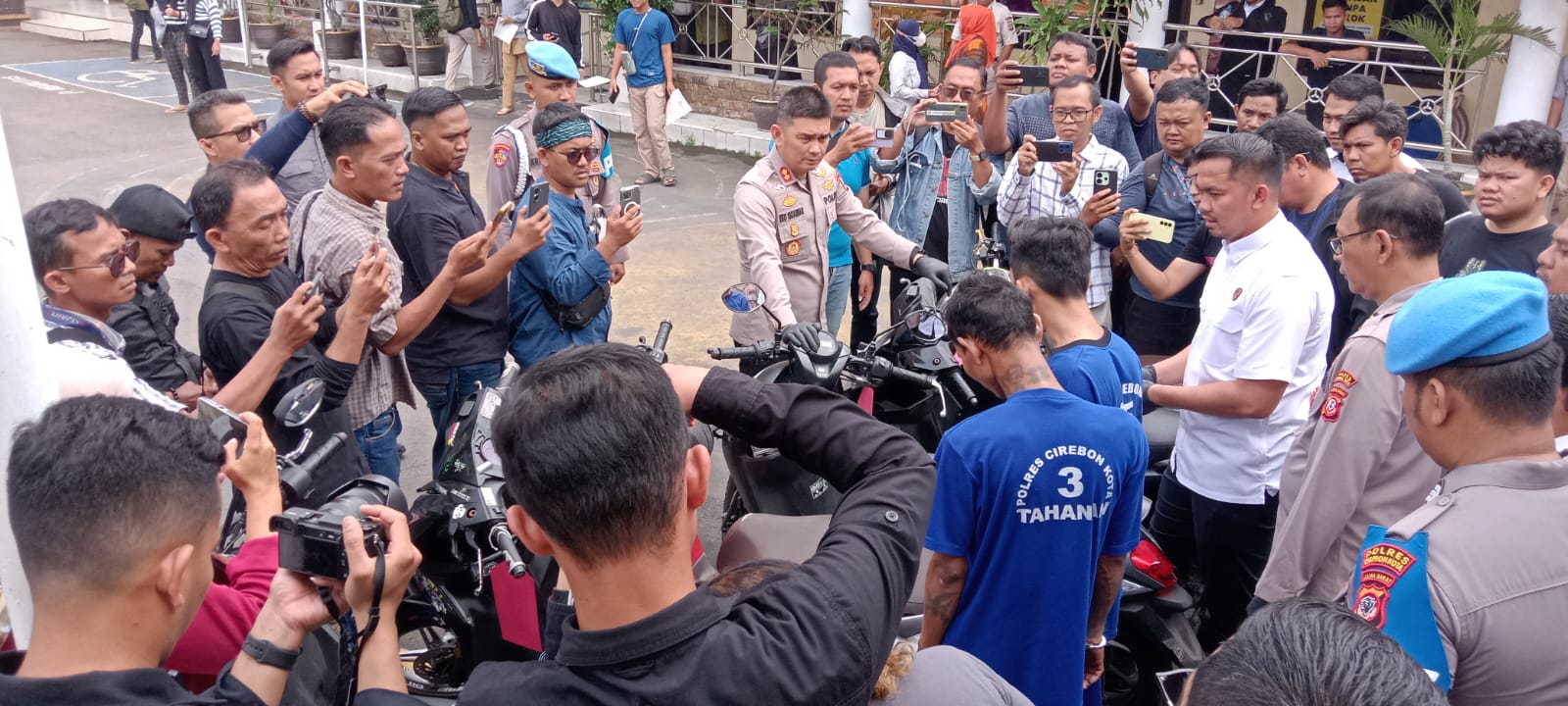 GemaMadani.com - Polres Cirebon Kota Meringkus 2 Pelaku Pencurian Motor, Salah Satunya Merupakan Residivis Spesialis Pencurian Motor