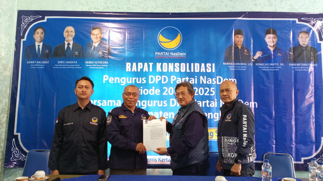 GemaMadani.com DPD Nasdem Majalengka 2025 2029 Resmi Dikukuhkan
