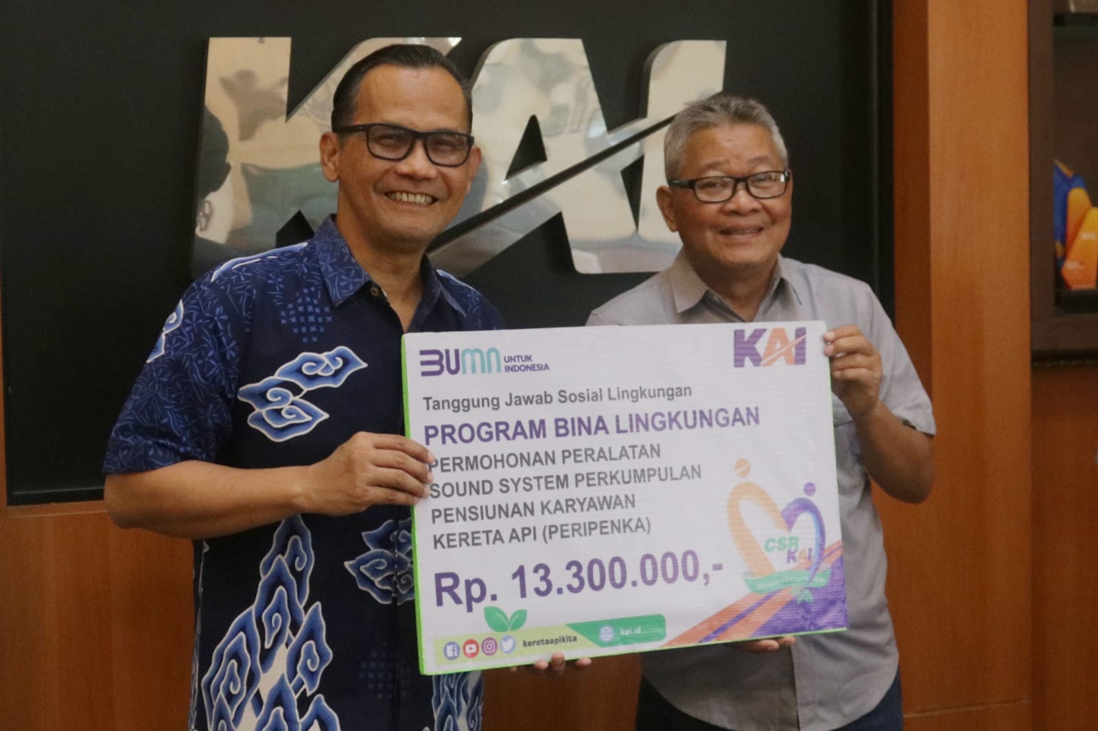 GemaMadani.com KAI Daop 3 Cirebon Salurkan Bantuan Untuk Perpenka Melalui Program TJSL