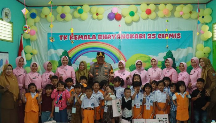 GemaMadani.com Kapolres Ciamis Melakukan Kunjungan Kerja Pelaksanaan MBG Ke TK Kemala Bhayangkari 25 2