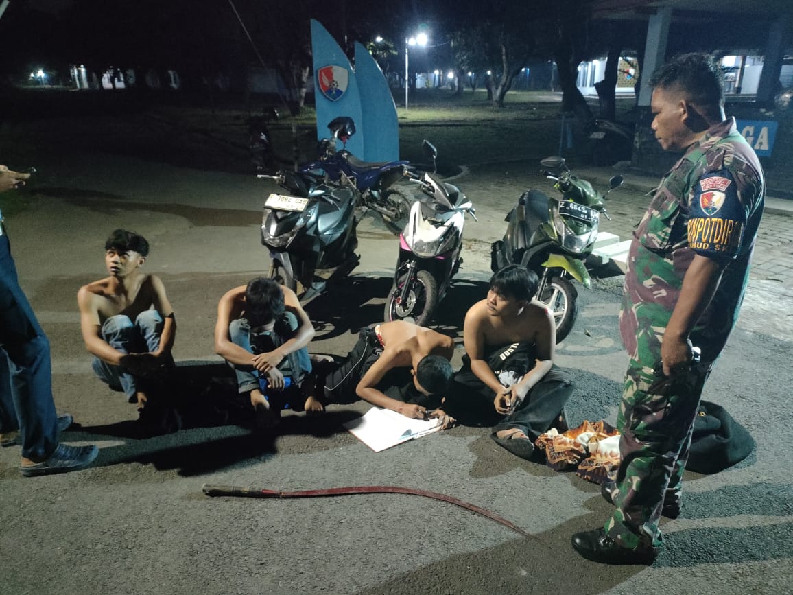 GemaMadani.com Prajurit Lanud Sugiri Sukani Amankan 7 Remaja Diduga Geng Motor
