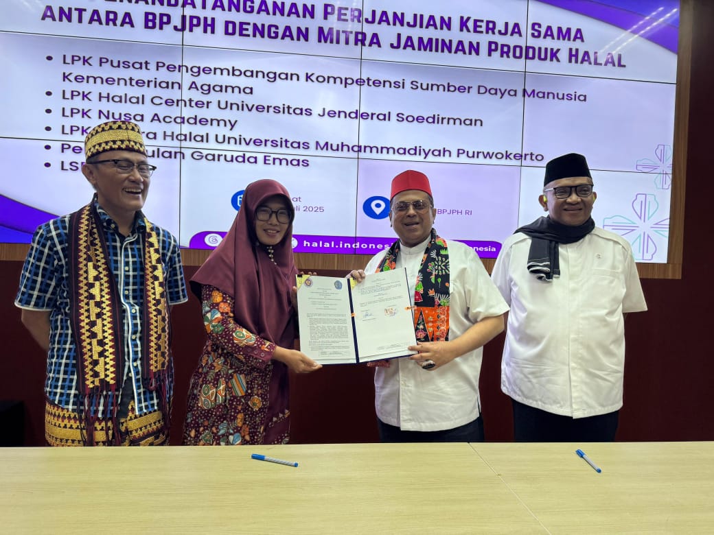 GemaMadani.com Sentra Halal UMP Teken Kerja Sama Dengan BPJPH Siap Cetak SDM Unggul Dalam Sertifikasi Produk Halal