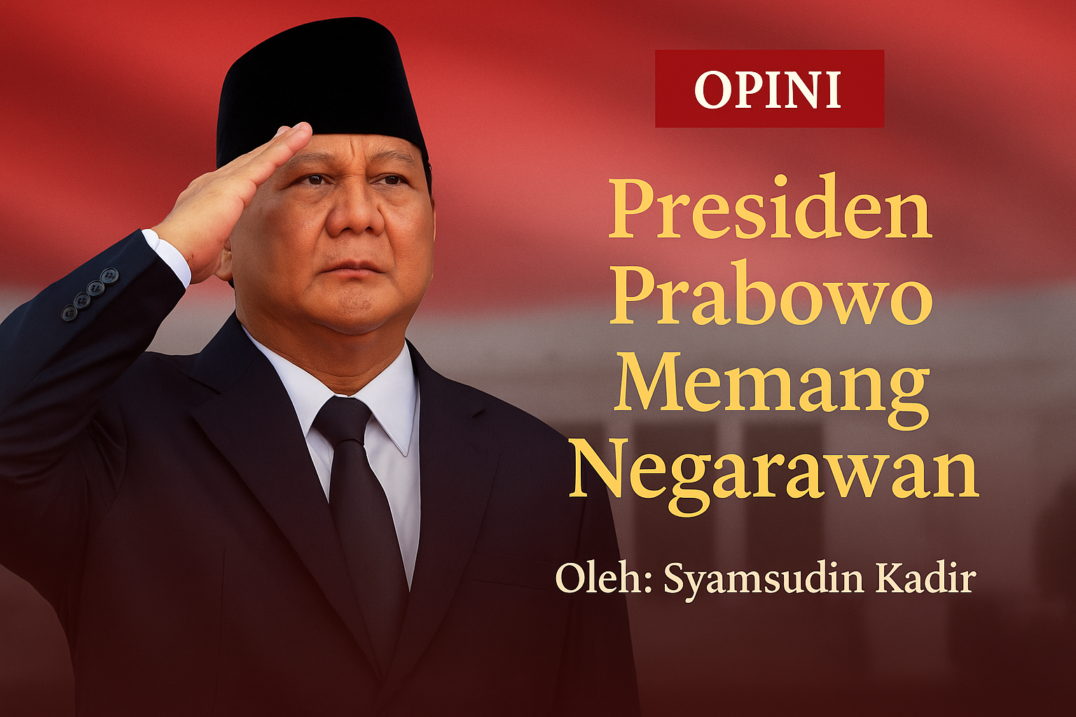 GemaMadani.com Presiden Prabowo Memang Negarawan
