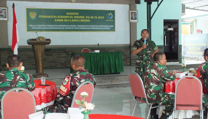 Kodim 0614/Kota Cirebon Gelar Kegiatan Peningkatan Kemampuan Apkowil TNI AD Tahun 2025