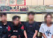 Polres Cirebon Kota Mengamankan Empat Pemuda Diduga Hendak Melakukan Aksi Tawuran Konten