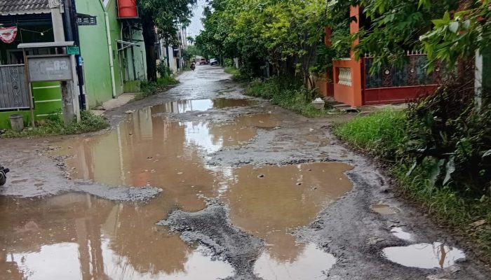 Jalan Hancur Bak Kubangan Kerbau, Warga Perumahan Taman Kaliwulu Indah Protes Minta Pengembang Perumahan Tanggungjawab