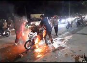 Diduga Akibat Konsleting Listrik Motor Pemudik Terbakar di Jalur Pantura Cirebon