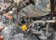 Kebakaran Hebat Menghanguskan Sebuah Ruko di Gunungjati, Bengkel dan Toko Aki Ludes Terbakar