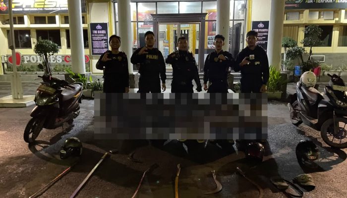 Sat Samapta Polres Cirebon Kota Gagalkan Tawuran Bersenjata di Kesambi, 5 Pelaku Berhasil Diamankan