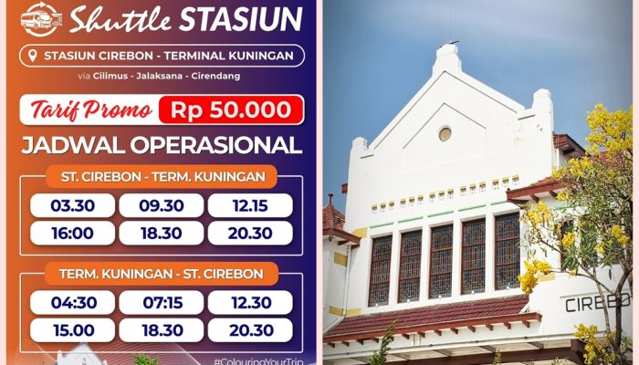 KAI Daop 3 Cirebon Gandeng Sinar Jaya Siapkan Shuttle ke Kuningan, Tarif Rp50 Ribu