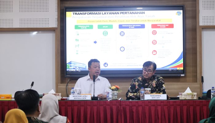 Kumpulkan Jajaran IPPAT dan BPKAD Se-Yogyakarta, Menteri Nusron Sosialisasikan Transformasi Layanan Pertanahan dan Organisasi