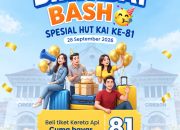HUT Ke-81, Ada Birthday Bash! Beli Tiket Kereta Api Cuma Bayar 81 Persen Keberangkatan Hingga H+45