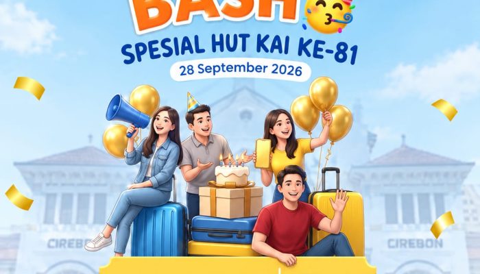 HUT Ke-81, Ada Birthday Bash! Beli Tiket Kereta Api Cuma Bayar 81 Persen Keberangkatan Hingga H+45